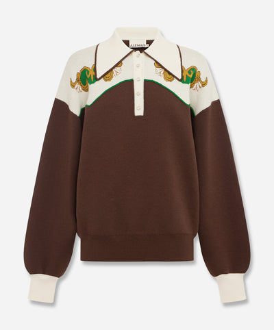 Lasso Knit Polo Chocolate