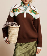 Load image into Gallery viewer, Lasso Knit Polo Chocolate