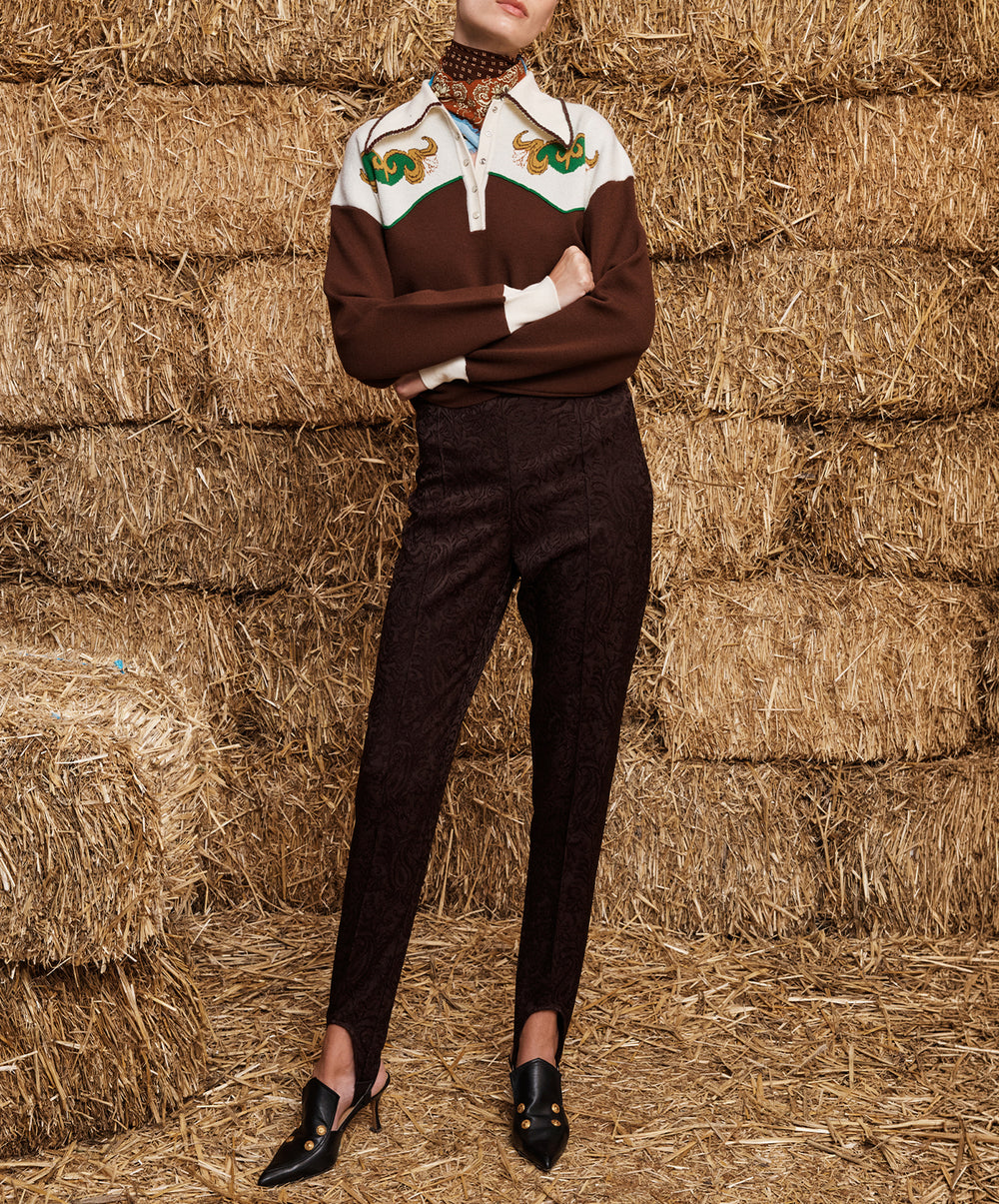 Lasso Knit Polo Chocolate