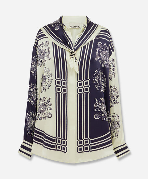 Banderra Scarf Silk Shirt