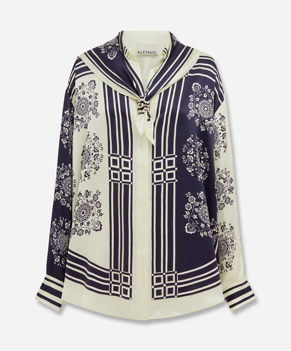 Banderra Scarf Silk Shirt
