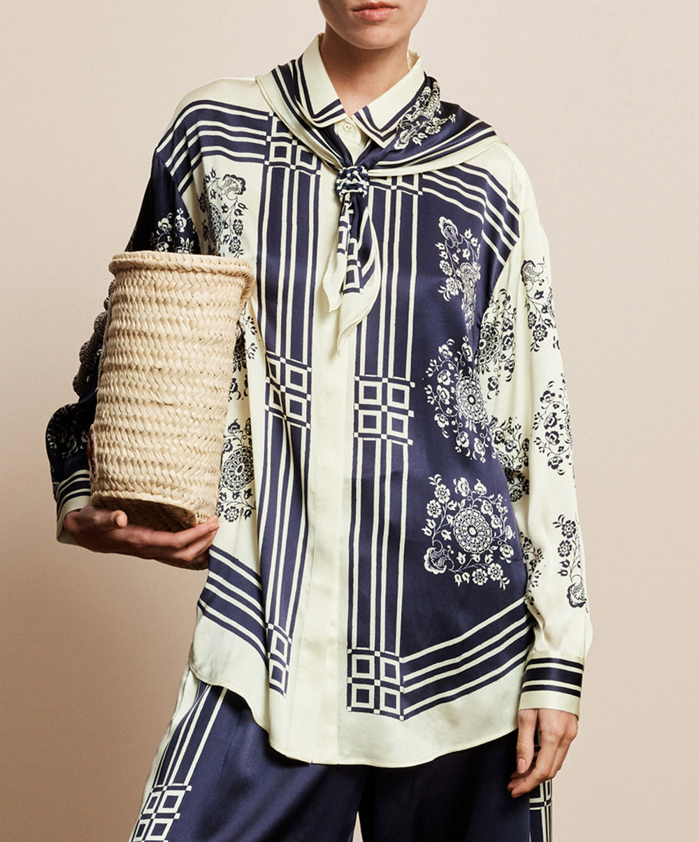 Banderra Scarf Silk Shirt