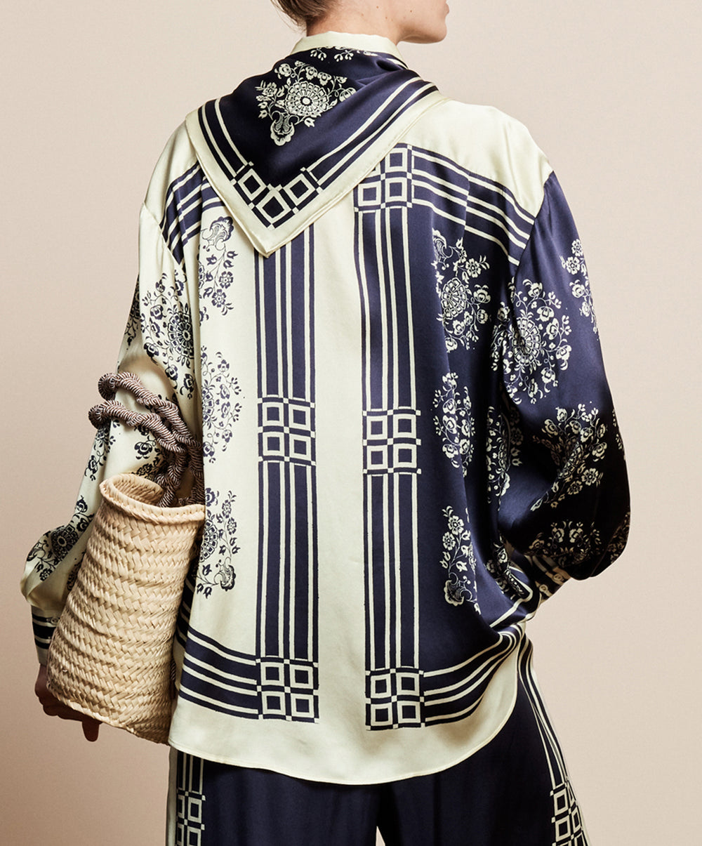 Banderra Scarf Silk Shirt