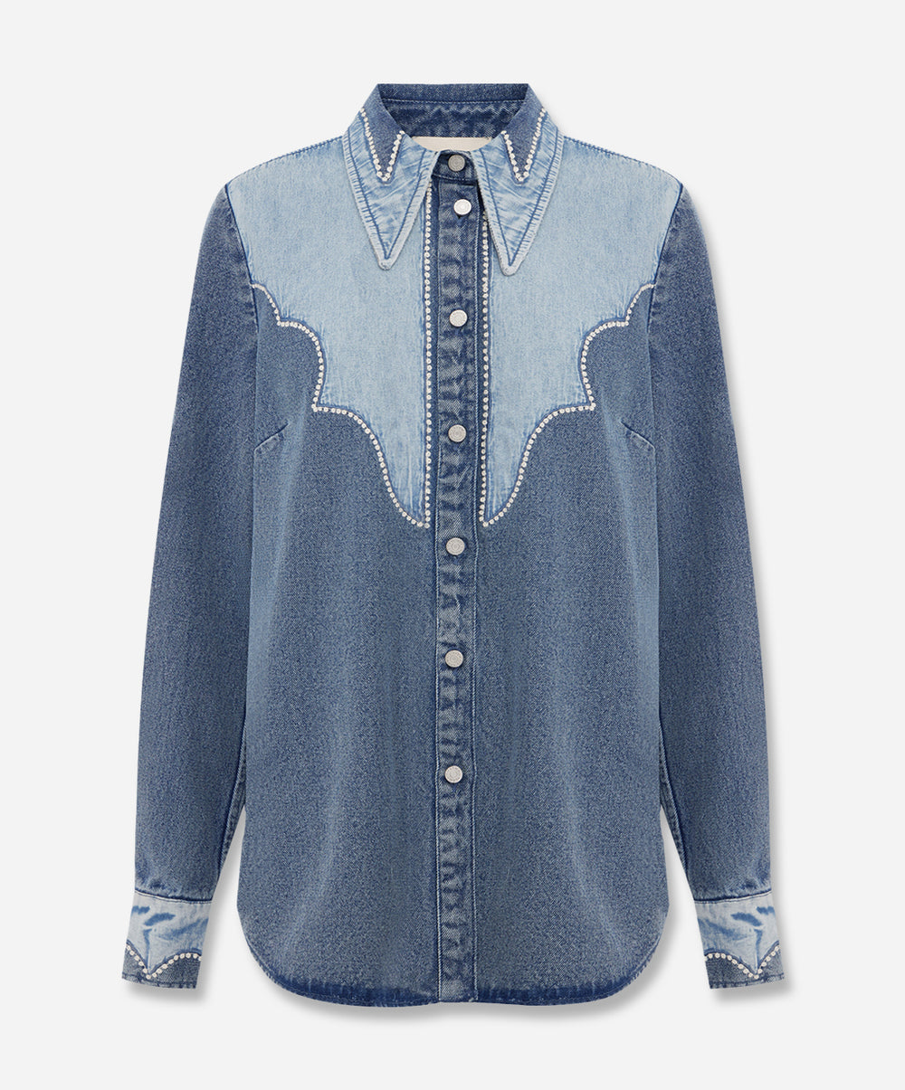 Jesse Denim Applique Shirt
