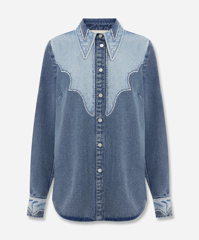 Jesse Denim Applique Shirt