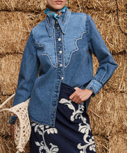 Load image into Gallery viewer, Jesse Denim Applique Shirt