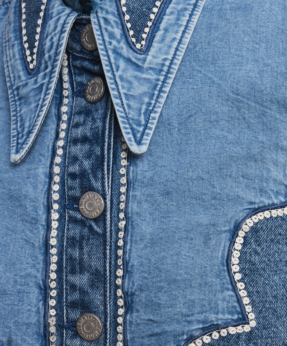 Jesse Denim Applique Shirt