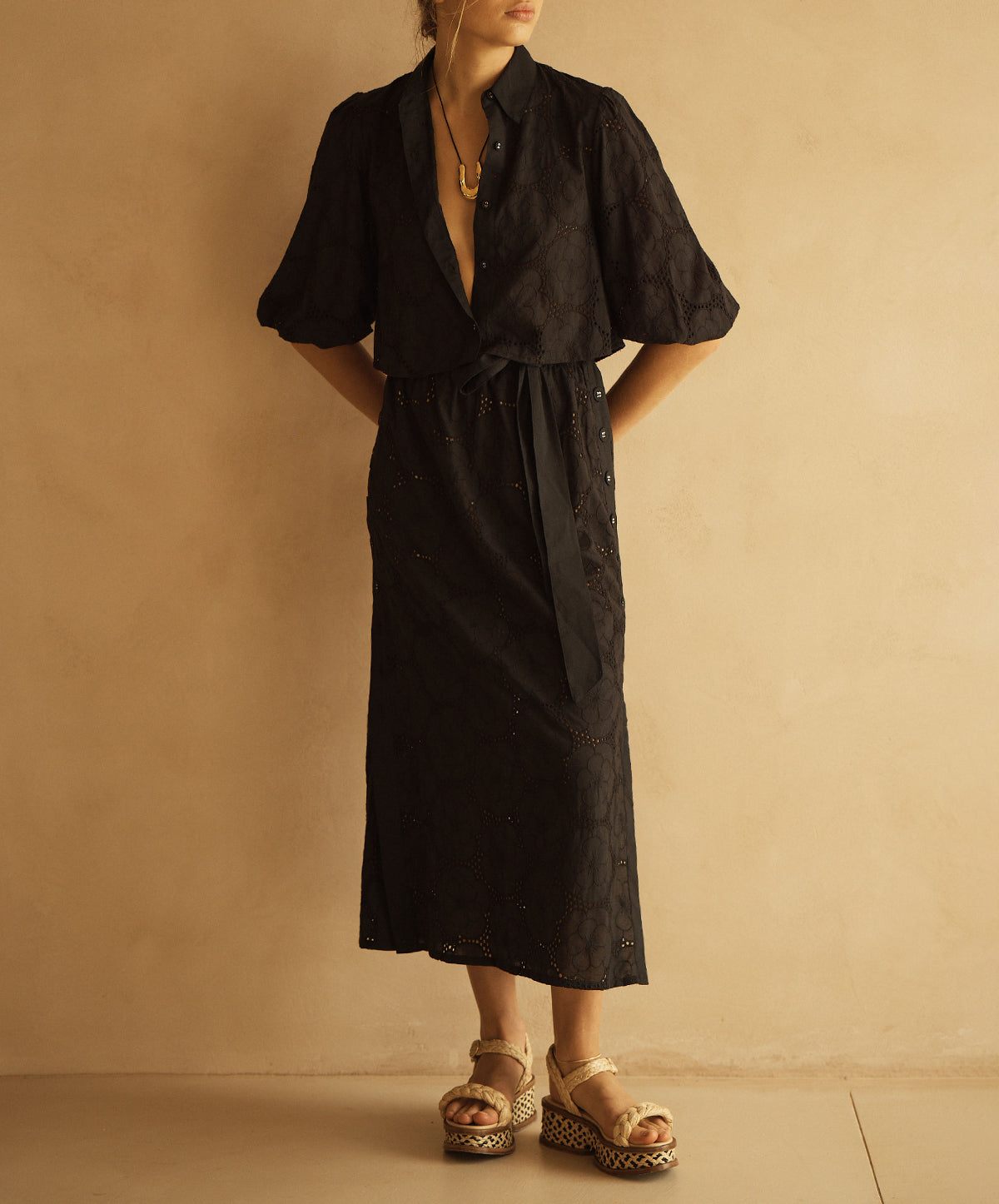 RICAMO Side Button Skirt