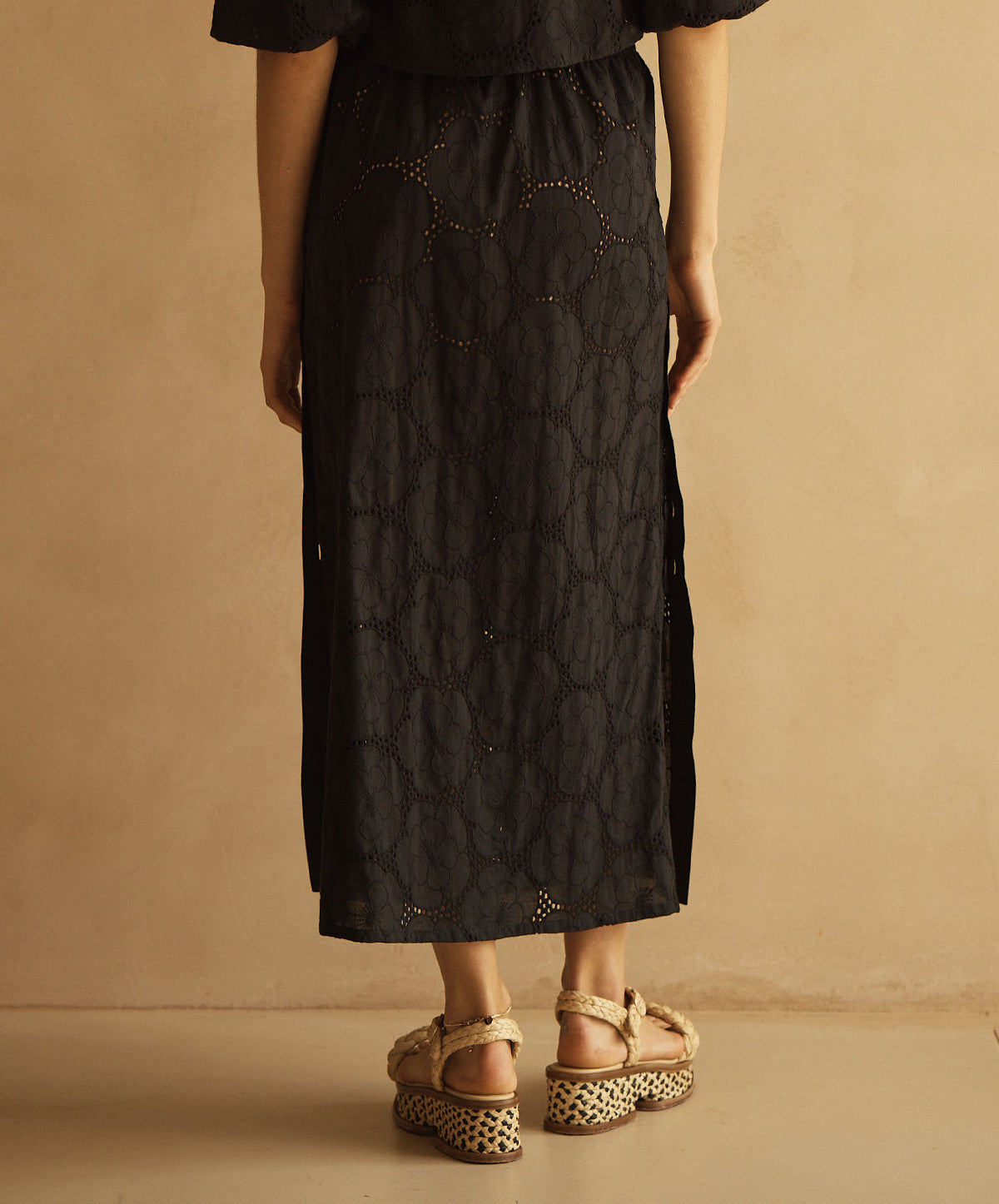 RICAMO Side Button Skirt