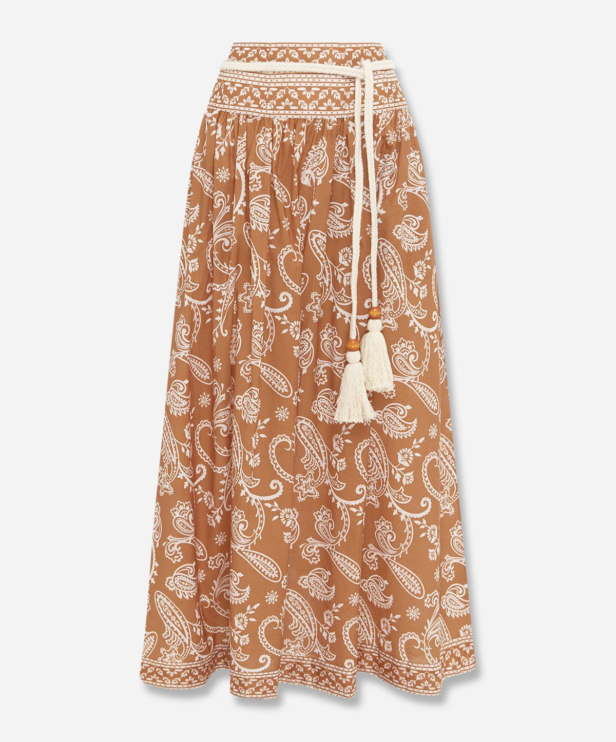 BUTA Belted Drop Waist Midi Skirt