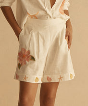 Load image into Gallery viewer, ALCIO EMBROIDERED Pleated Mid Length Short