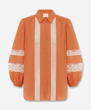 Load image into Gallery viewer, TANGELO Lace Trim Billow Sleeve Blouse