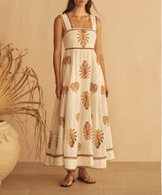 Load image into Gallery viewer, DALLA PALMA EMBROIDERED Empire Maxi Dress