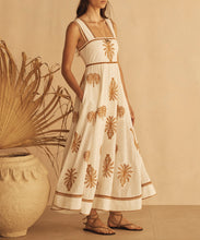 Load image into Gallery viewer, DALLA PALMA EMBROIDERED Empire Maxi Dress