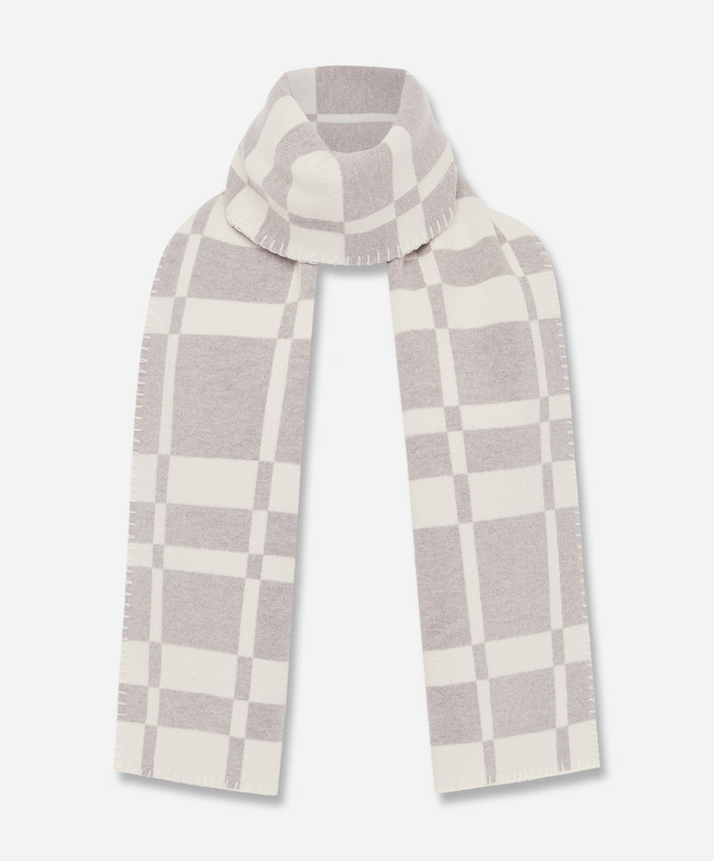 Abstract Check Scarf