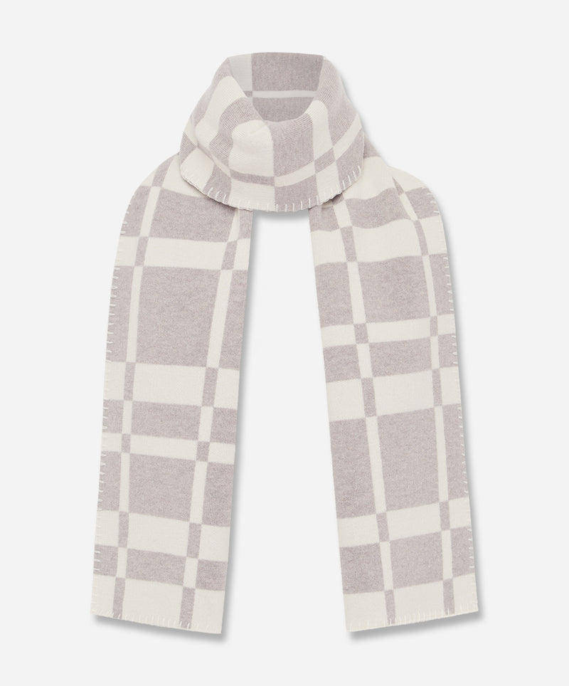 Abstract Check Scarf
