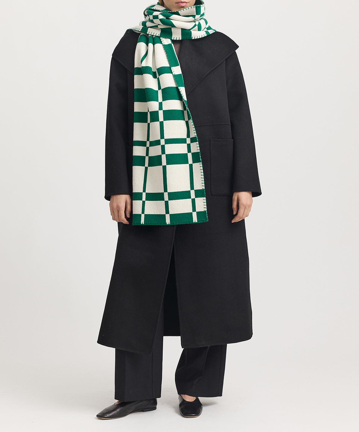 Abstract Check Scarf