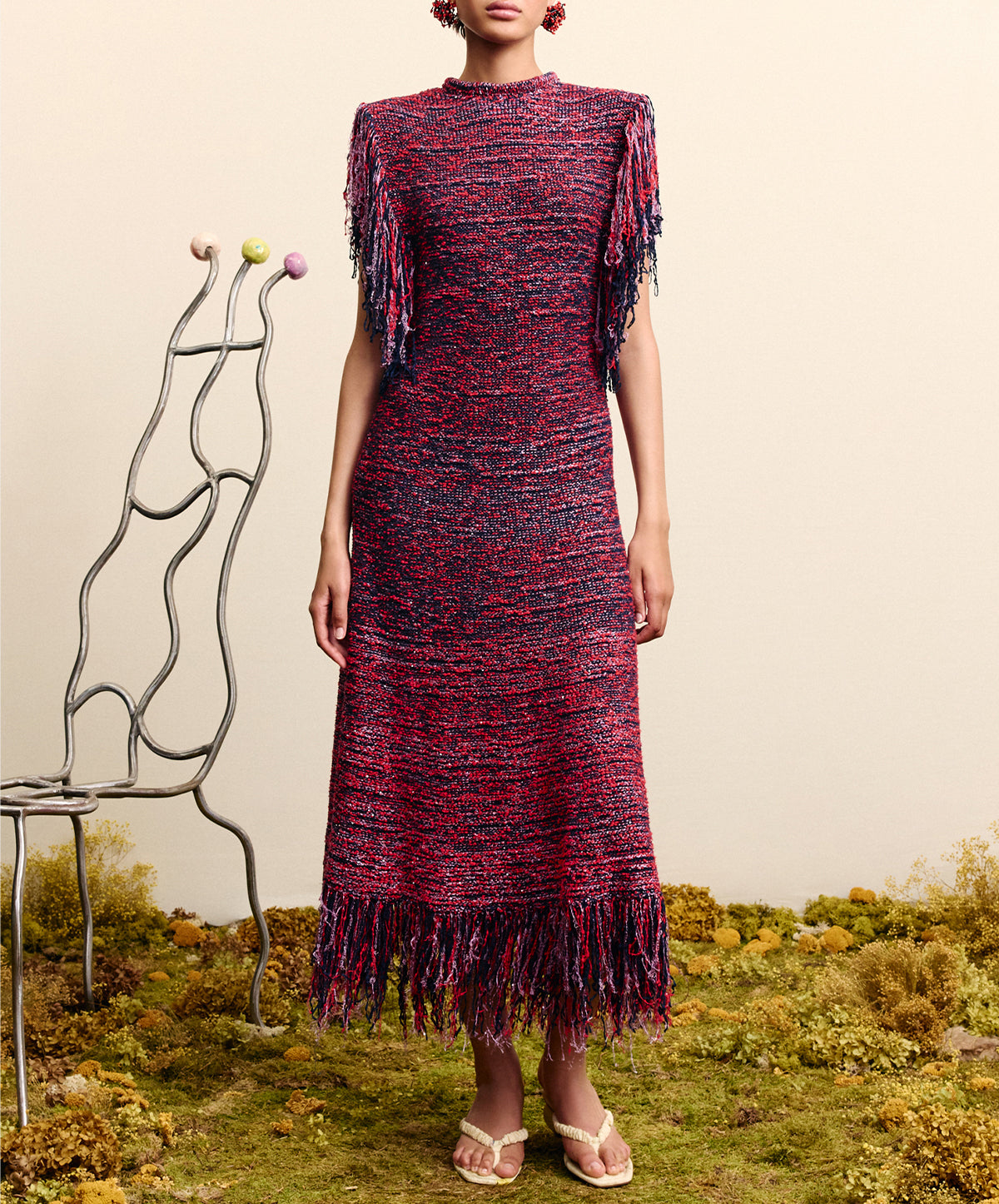 Nieve Sequin Knit Midi Dress