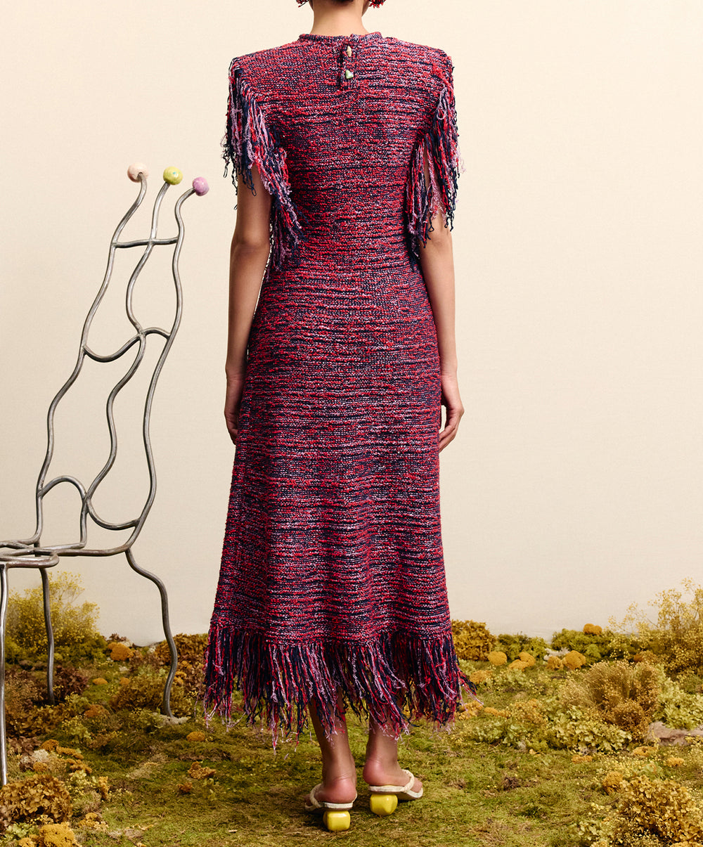 Nieve Sequin Knit Midi Dress