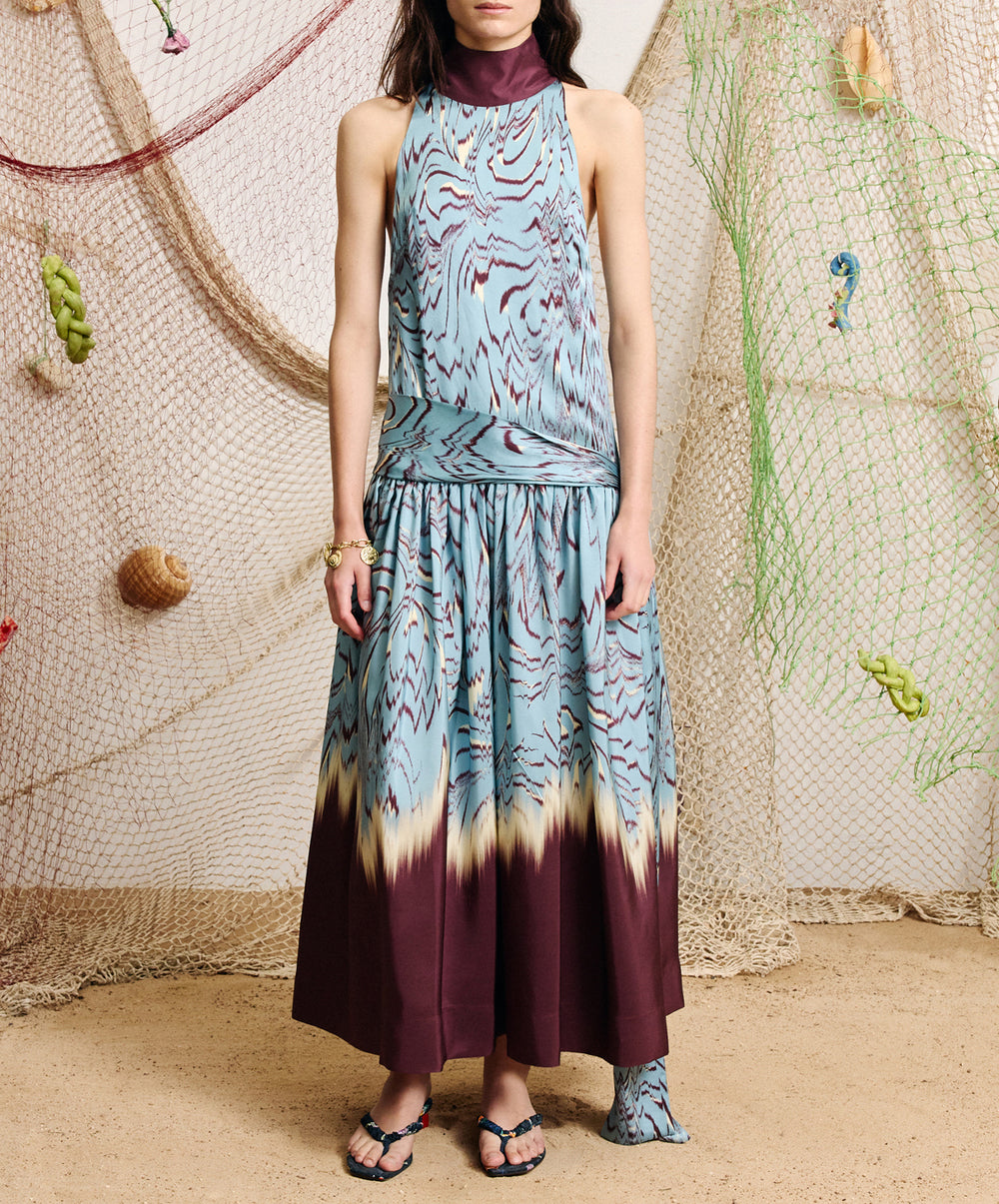 Alba Silk Midi Dress