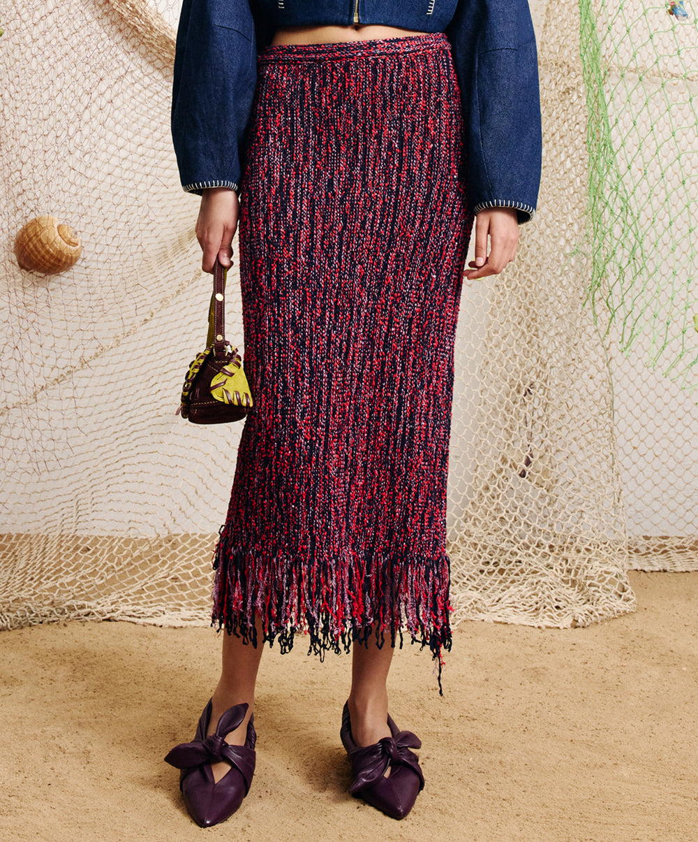 Nieve Sequin Knit Skirt