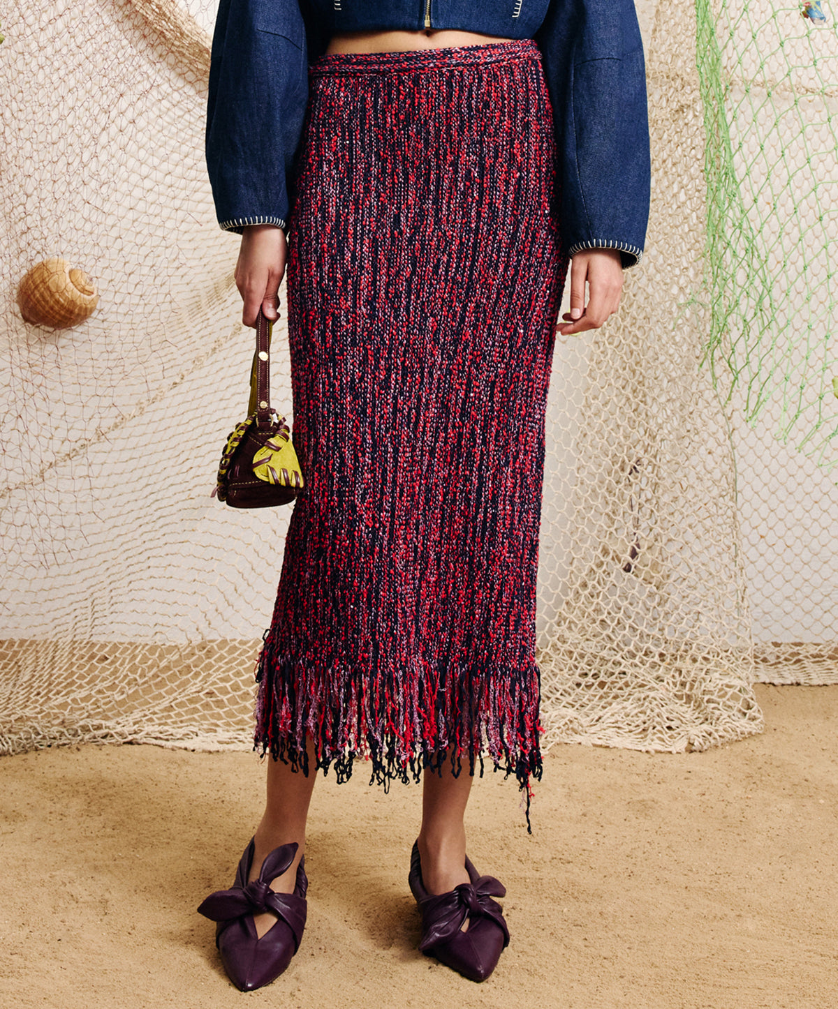 Nieve Sequin Knit Skirt