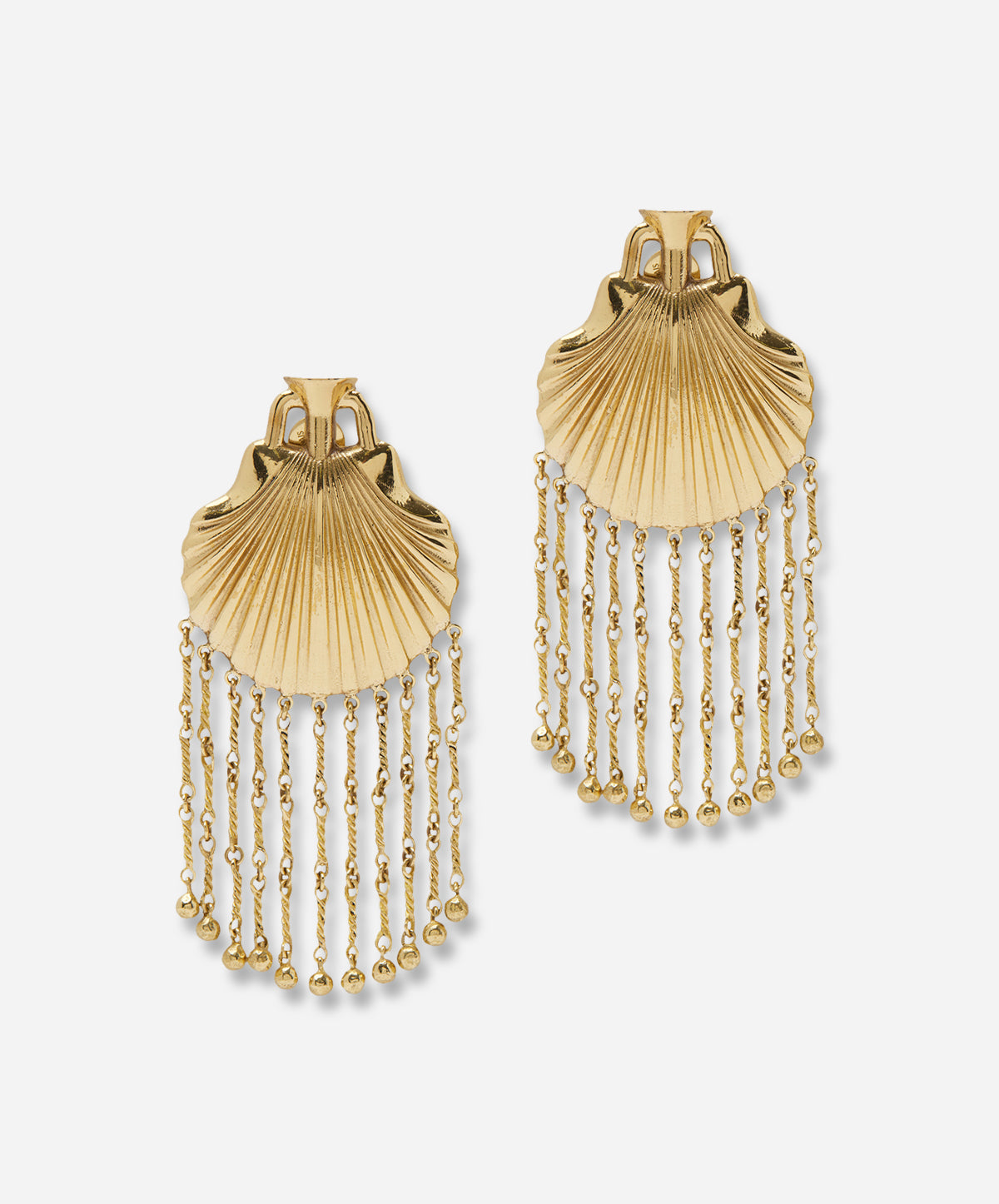 Ona Shell Chain Drop Earrings