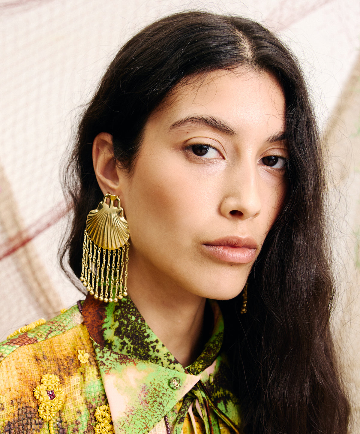 Ona Shell Chain Drop Earrings