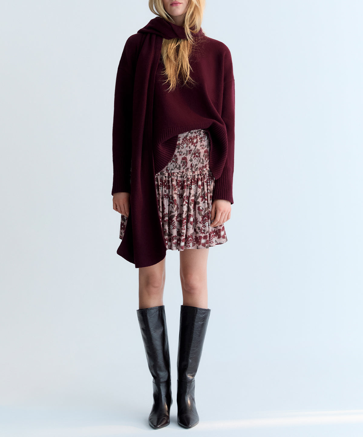 Agatha Woman Scarf Plum Fantasy