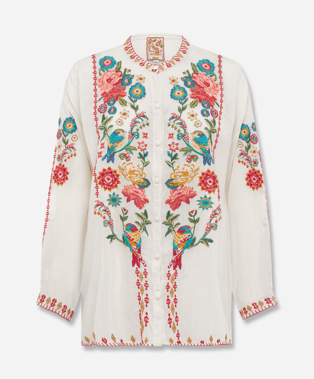 The Audrey Mandarin Collar Shirt