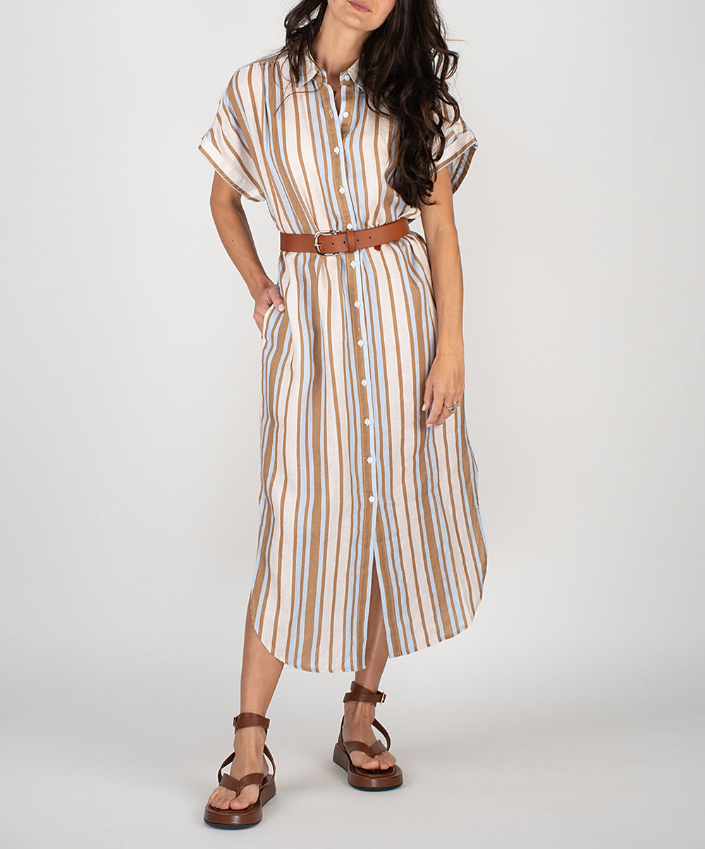 Paloma Stripe Shirt Dress
