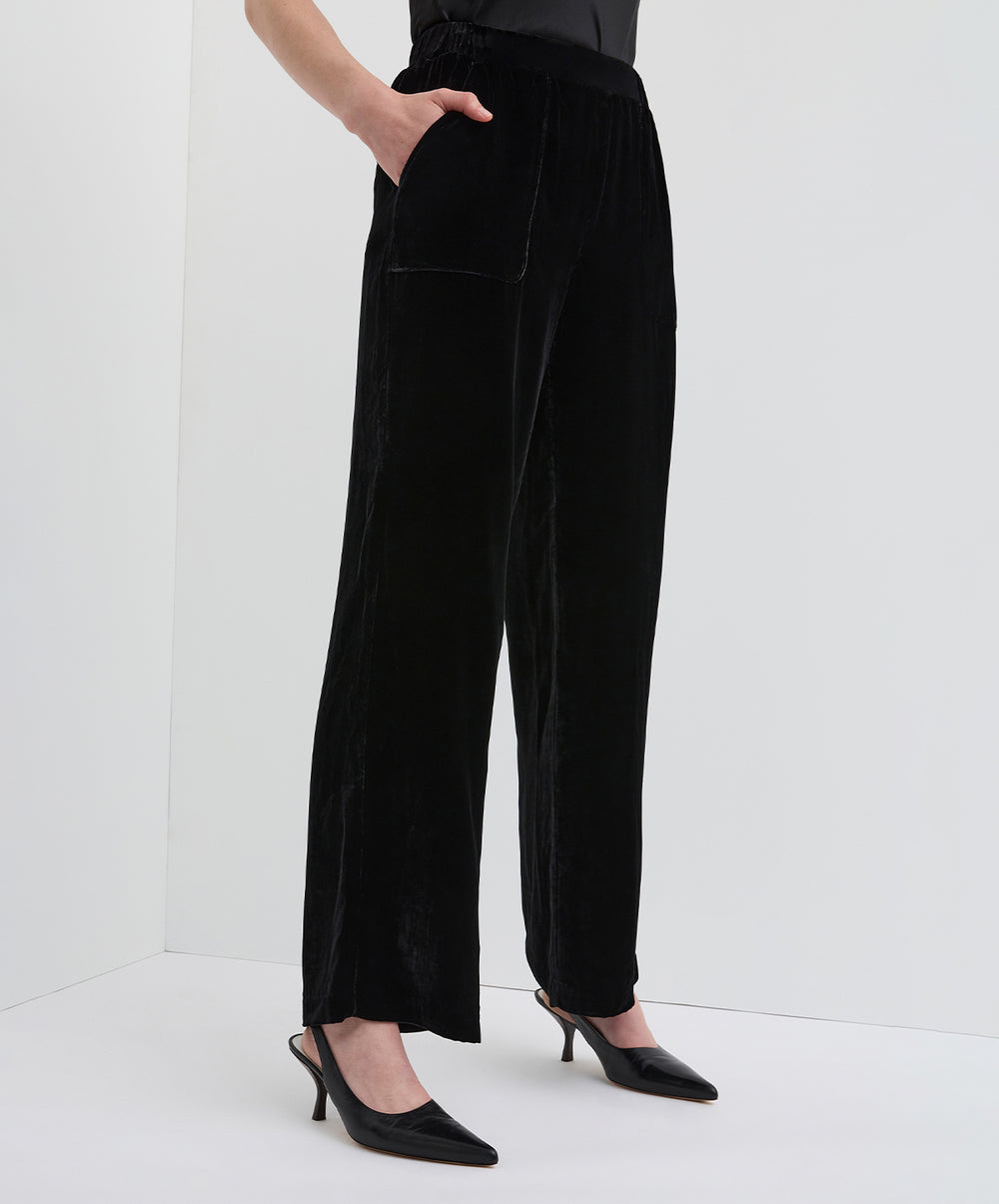 Valentine Silk Velvet Slouch Pant