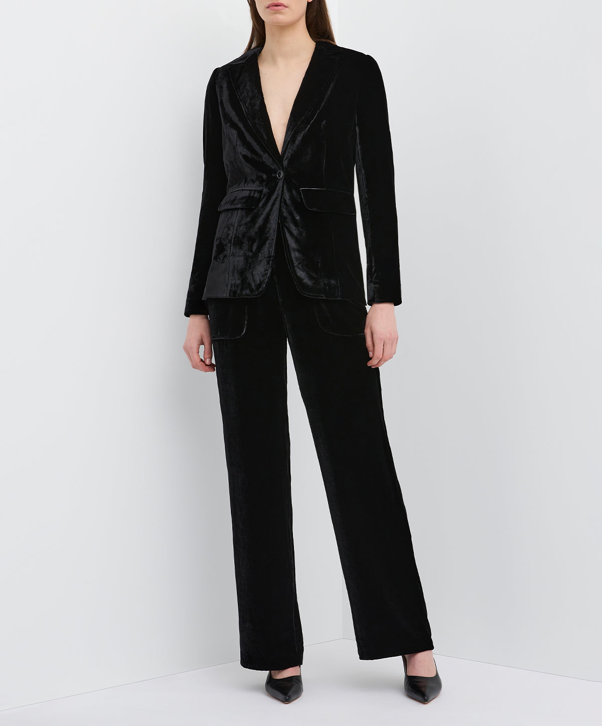 Valentine Silk Velvet Slouch Pant