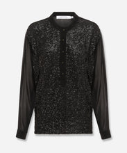 Load image into Gallery viewer, Hand-Sequined Tuxedo Shirt