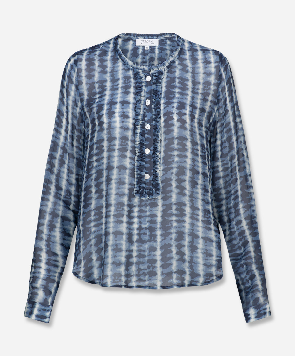 Moonlight Wave Frill Front Blouse