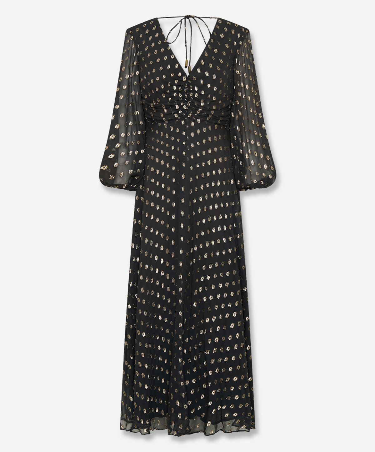 black and gold midi dress with sleeves Morrison Cecile Midi Dress Black - Women's Dress