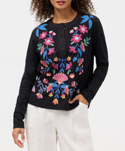 Load image into Gallery viewer, Mixed Media Henley T-Shirt
