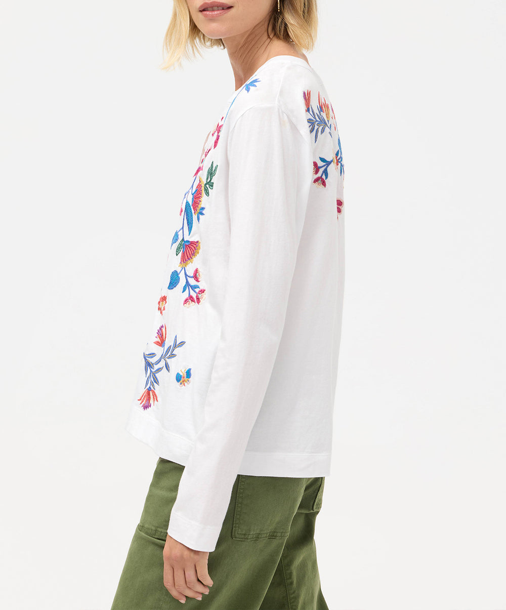 Mixed Media Henley T-Shirt