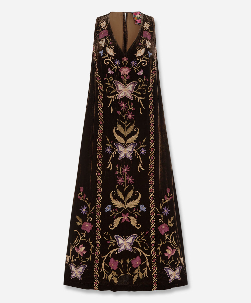 Velvet V-Neck Tank Dress