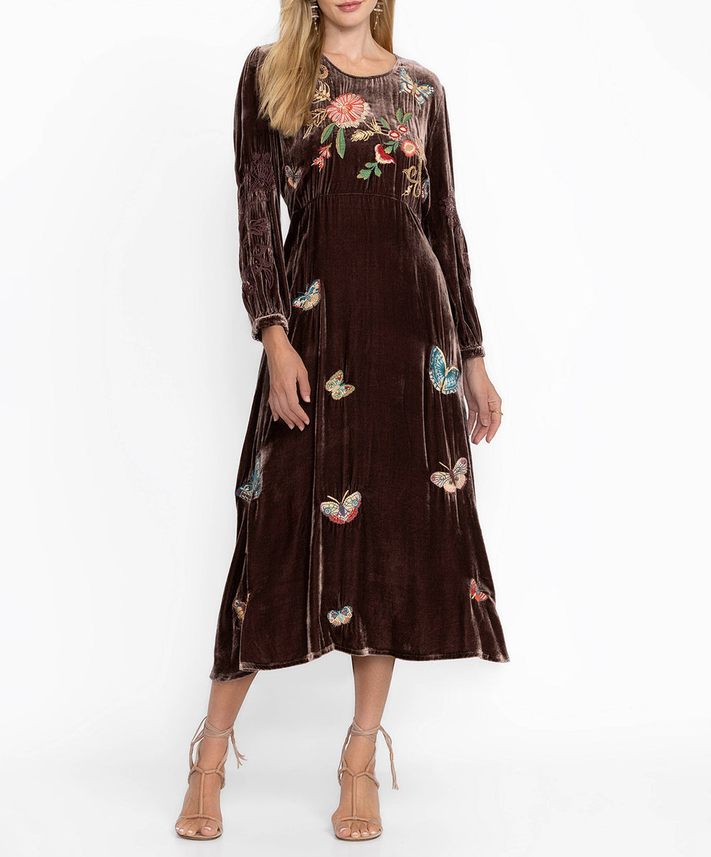 Velvet Effortless Midi Dress