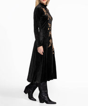 Load image into Gallery viewer, Stretch Velvet Mock Neck Dress