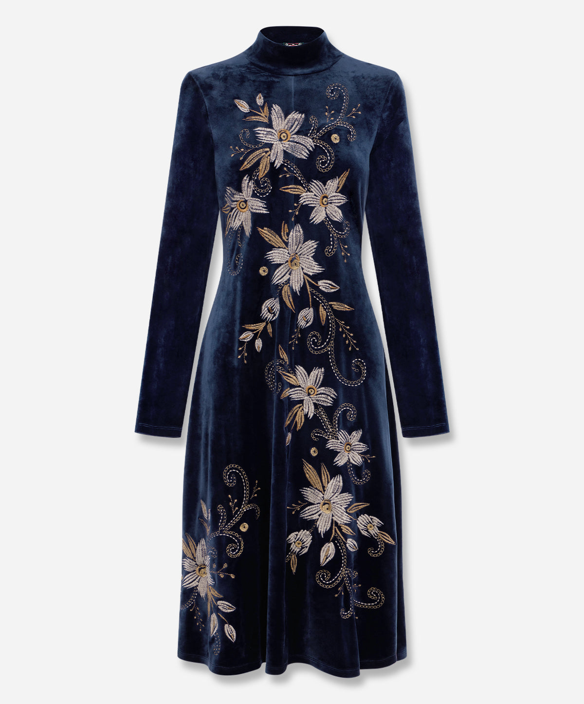 Velour Mock Neck Dress | The Forme