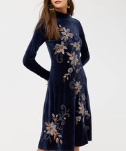 Load image into Gallery viewer, Velour Mock Neck Dress