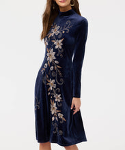 Load image into Gallery viewer, Velour Mock Neck Dress