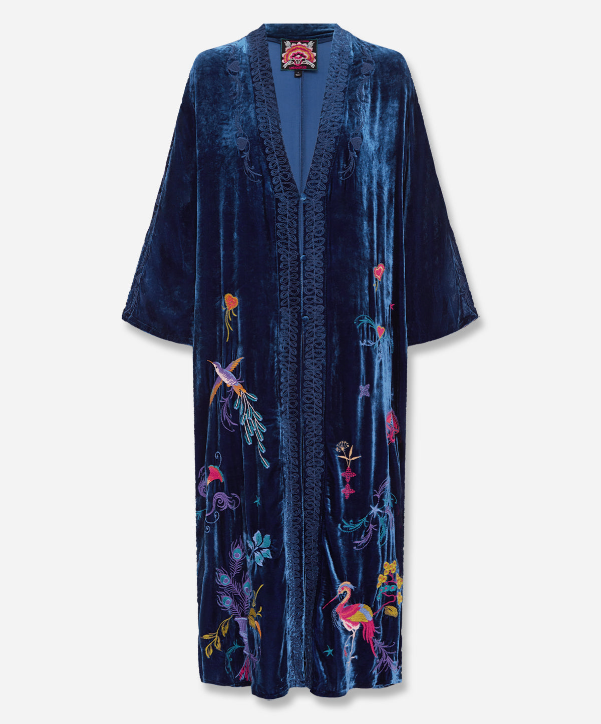 Velvet Button Front Kimono