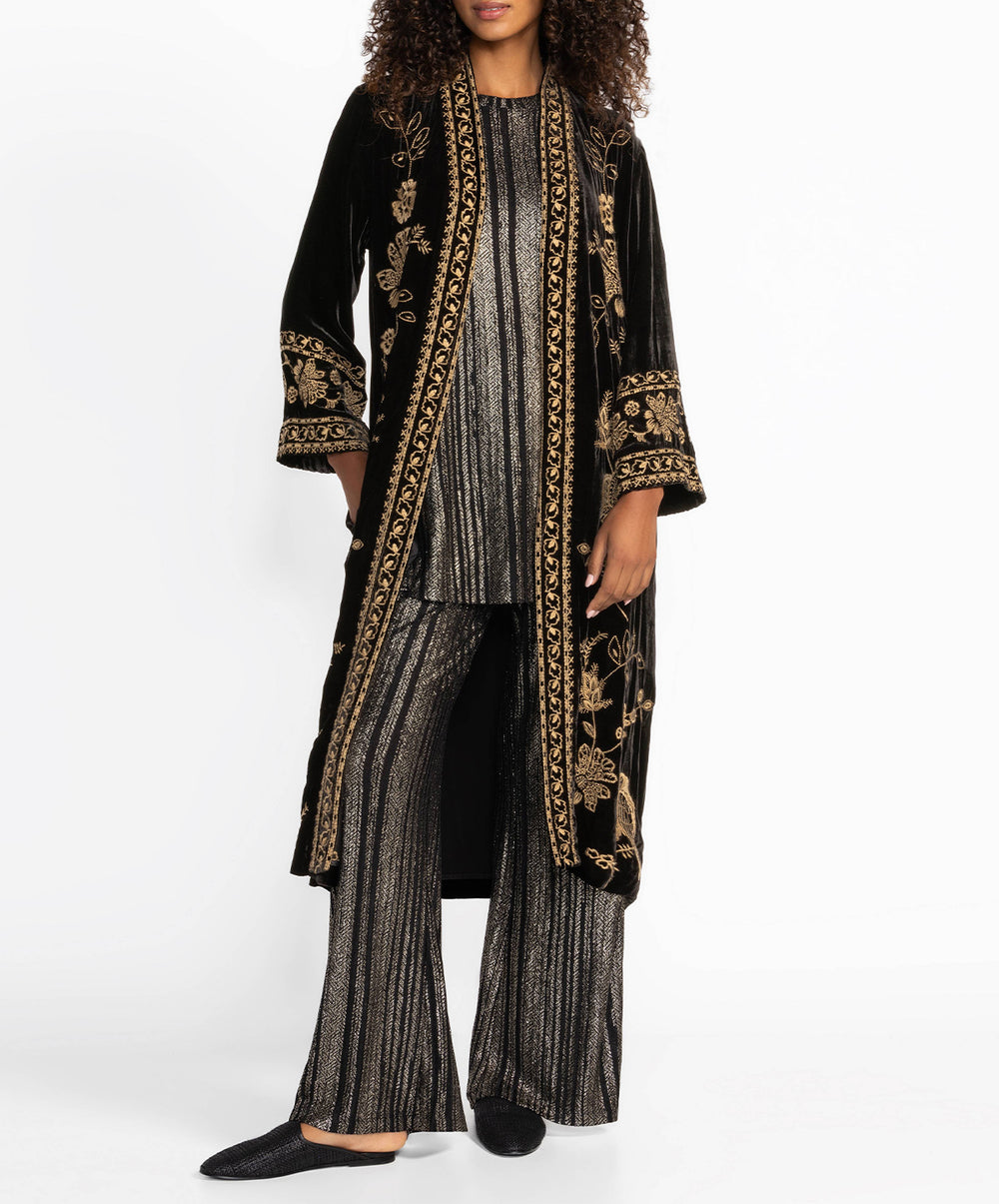 Velvet Kimono Coat