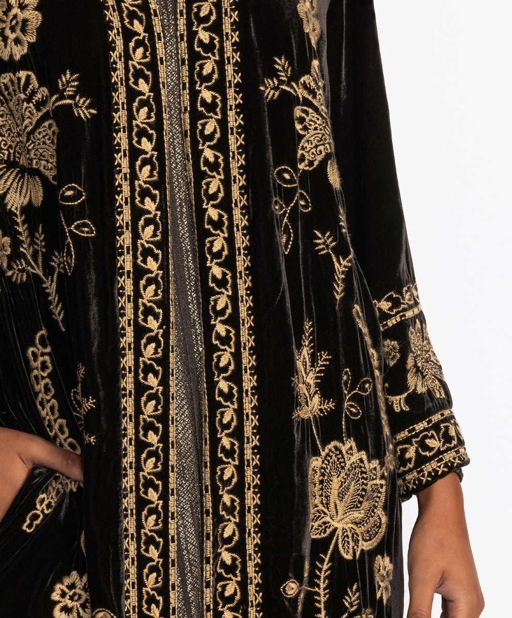 Velvet Kimono Coat
