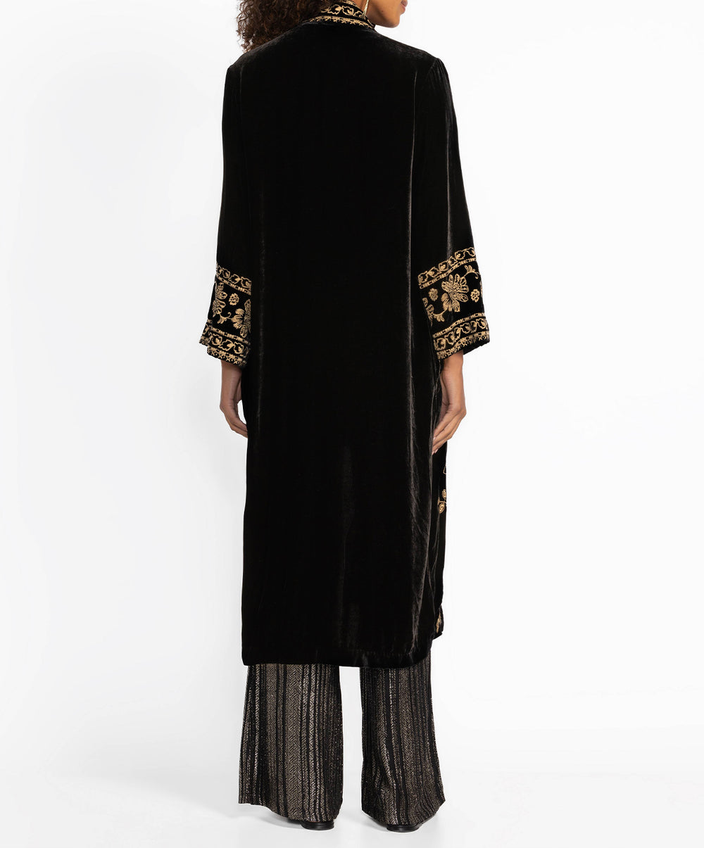 Velvet Kimono Coat