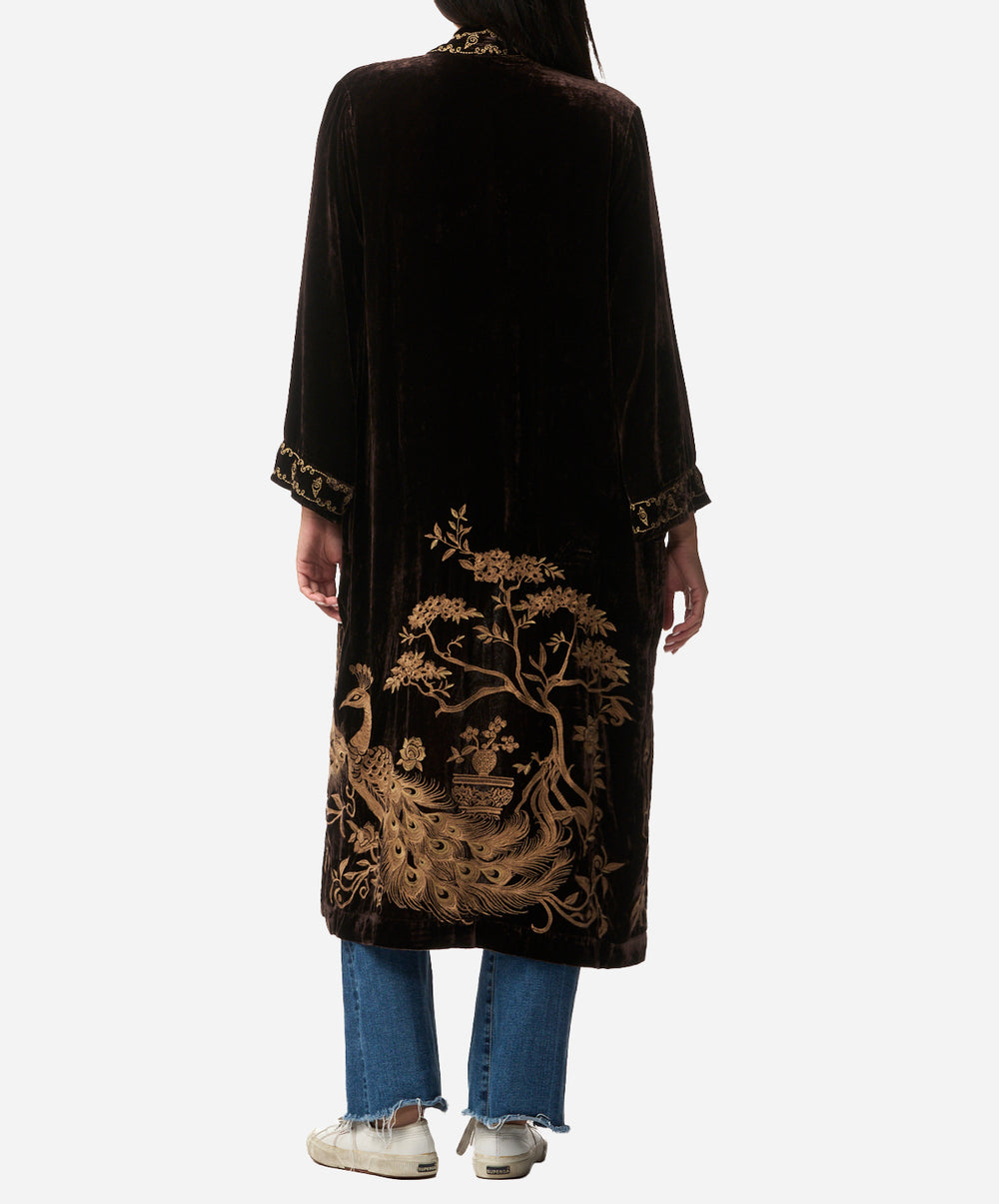 Velvet Kimono Coat