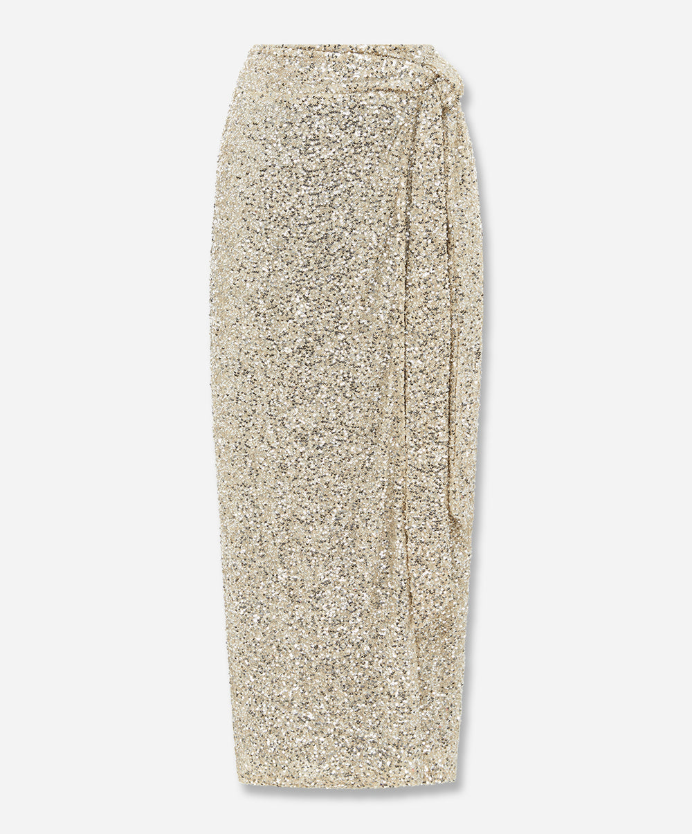 Sequin Maxi Wrap Jaspre Skirt